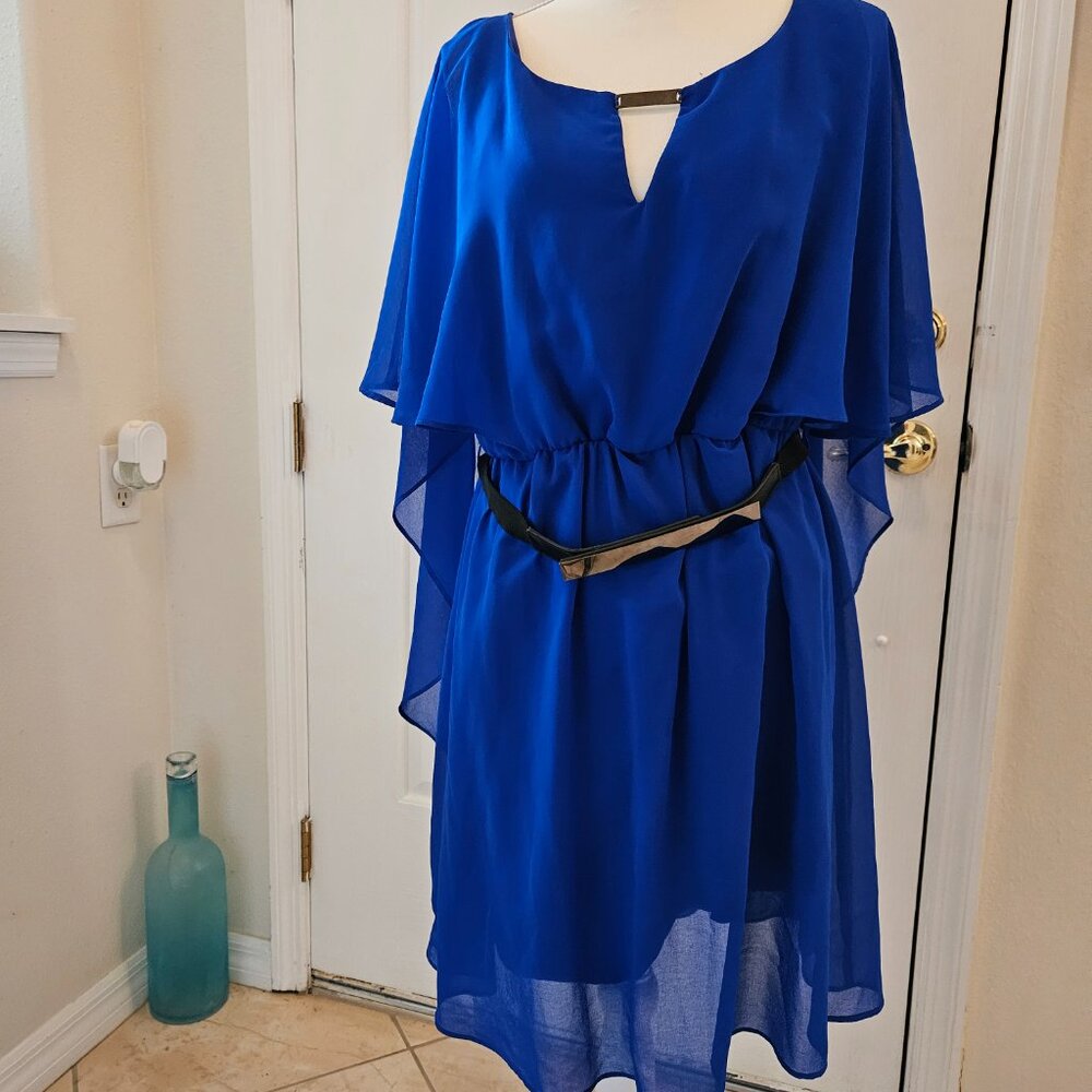 City Chic Electric Blue Plus Size Cocktail Dress (14W)